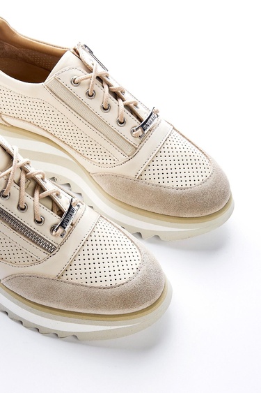  Valmenti İrene Kadın Bej Hakiki Deri Sneakers & Spor Ayakkabı