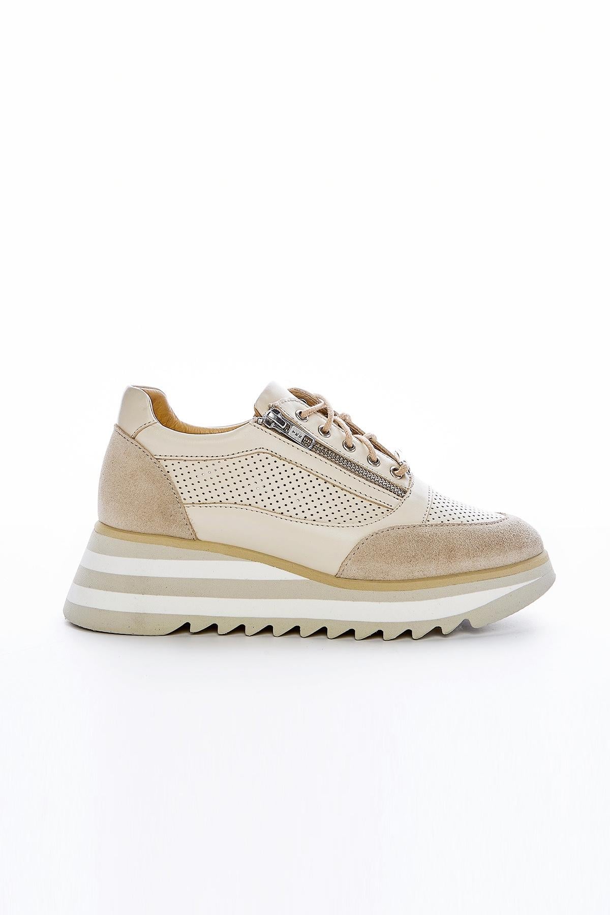  Valmenti İrene Kadın Bej Hakiki Deri Sneakers & Spor Ayakkabı