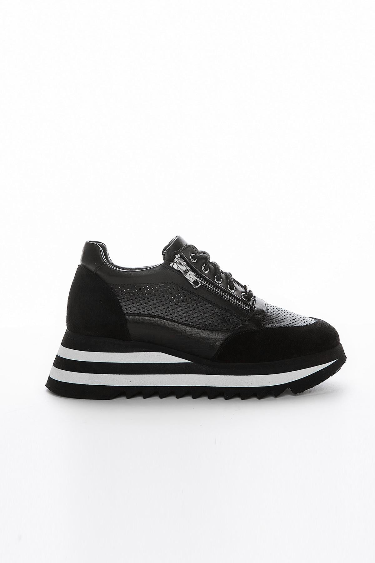  Valmenti İrene Kadın Siyah Hakiki Deri Sneakers & Spor Ayakkabı