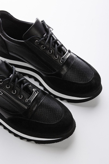  Valmenti İrene Kadın Siyah Hakiki Deri Sneakers & Spor Ayakkabı