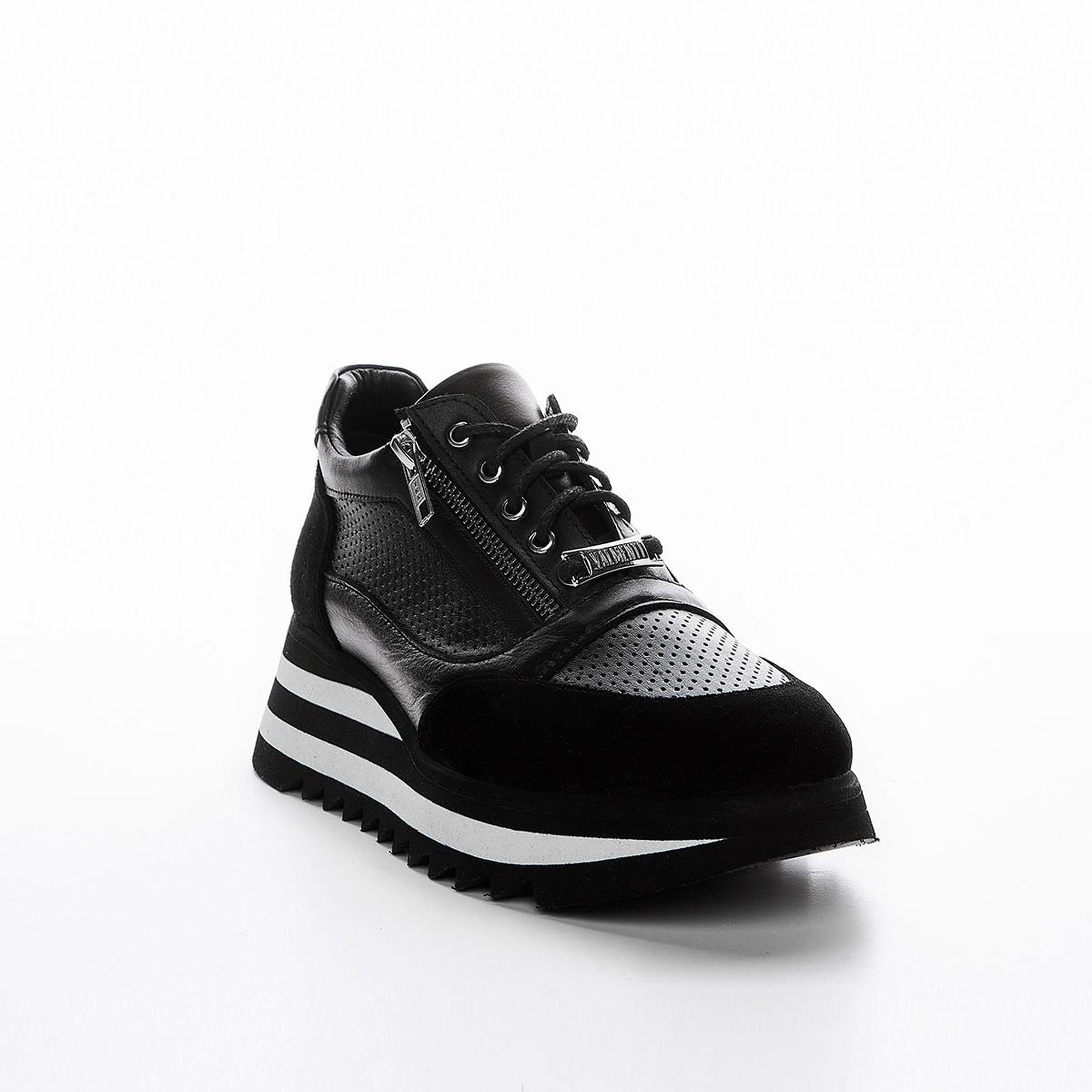 Valmenti İrene Kadın Siyah Hakiki Deri Sneakers & Spor Ayakkabı