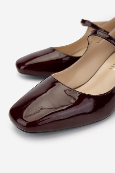  Valmenti Kadın Hakiki Deri Bordo Rugan Topuklu Ayakkabı