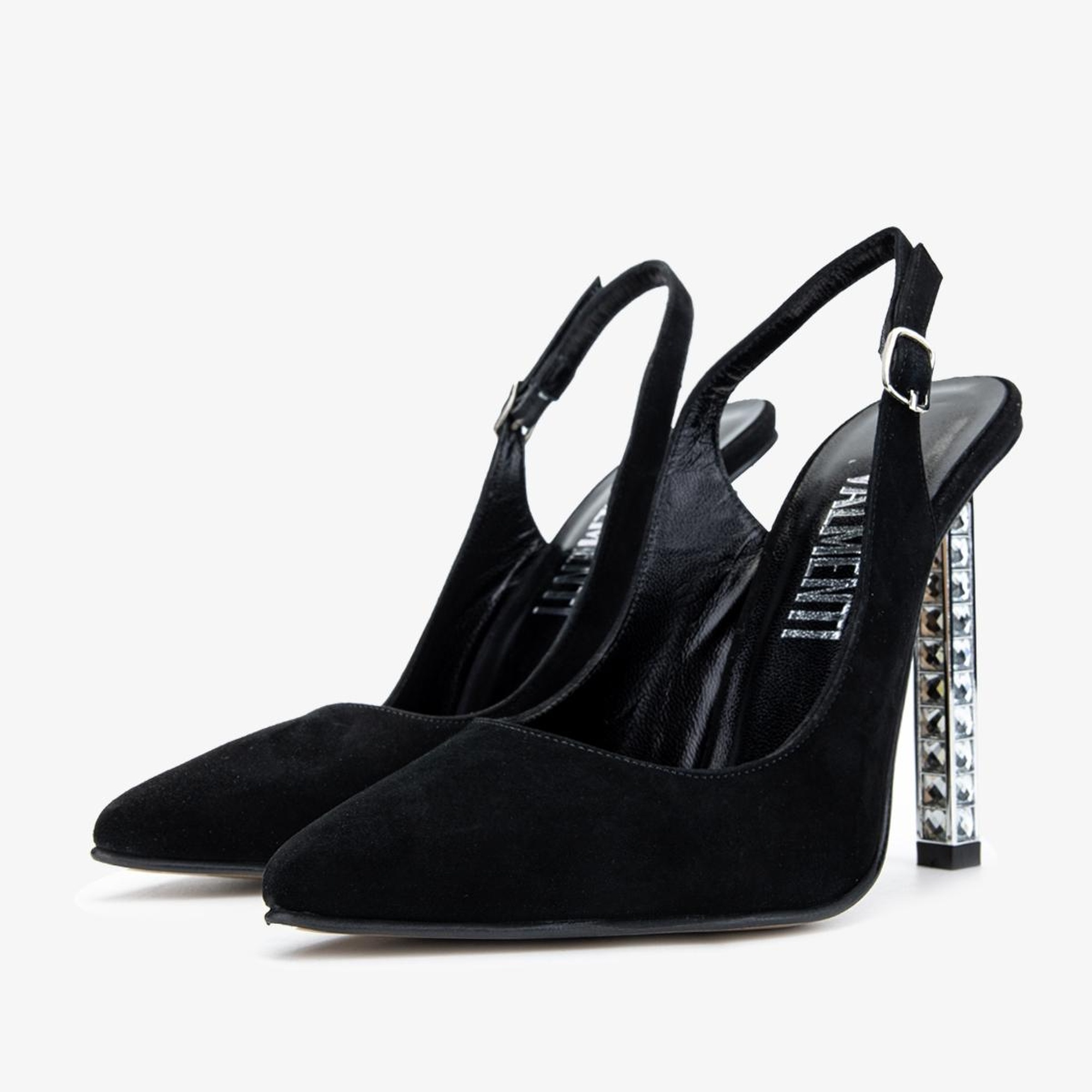 Valmenti Belina Kadın Siyah Süet Hakiki Deri Topuklu Ayakkabı