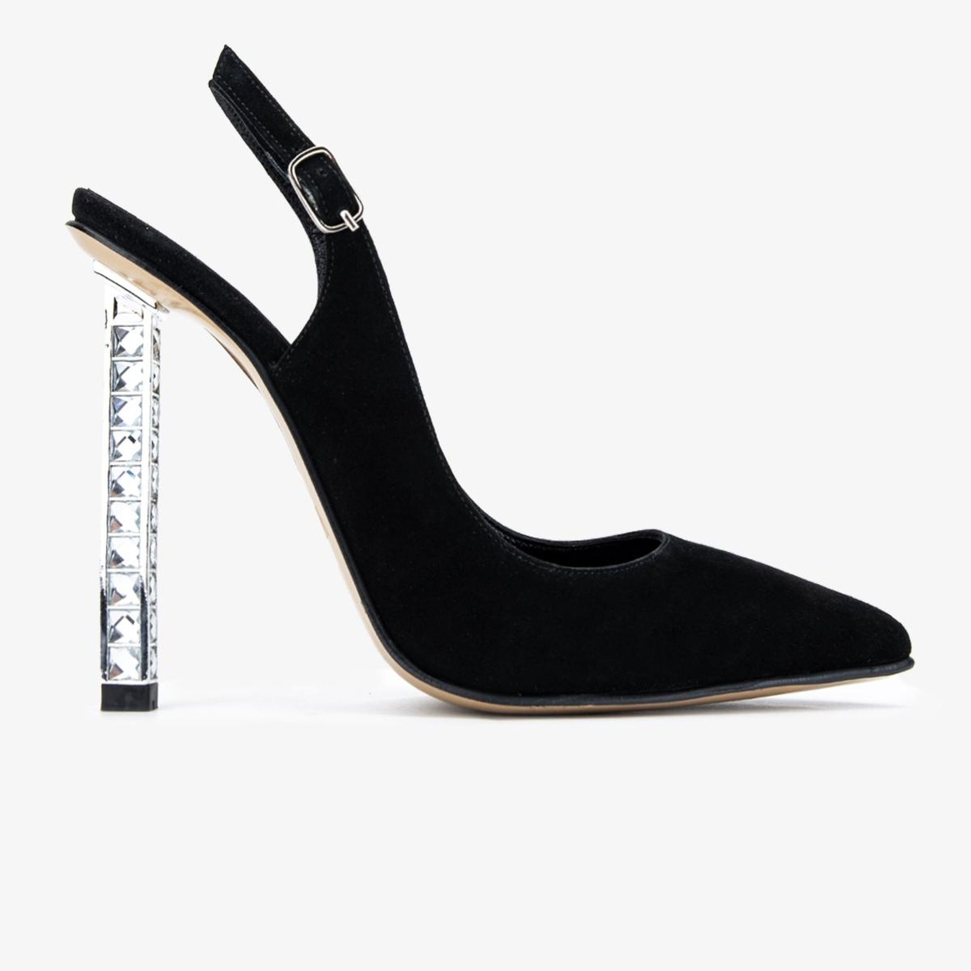 Valmenti Belina Kadın Siyah Süet Hakiki Deri Topuklu Ayakkabı