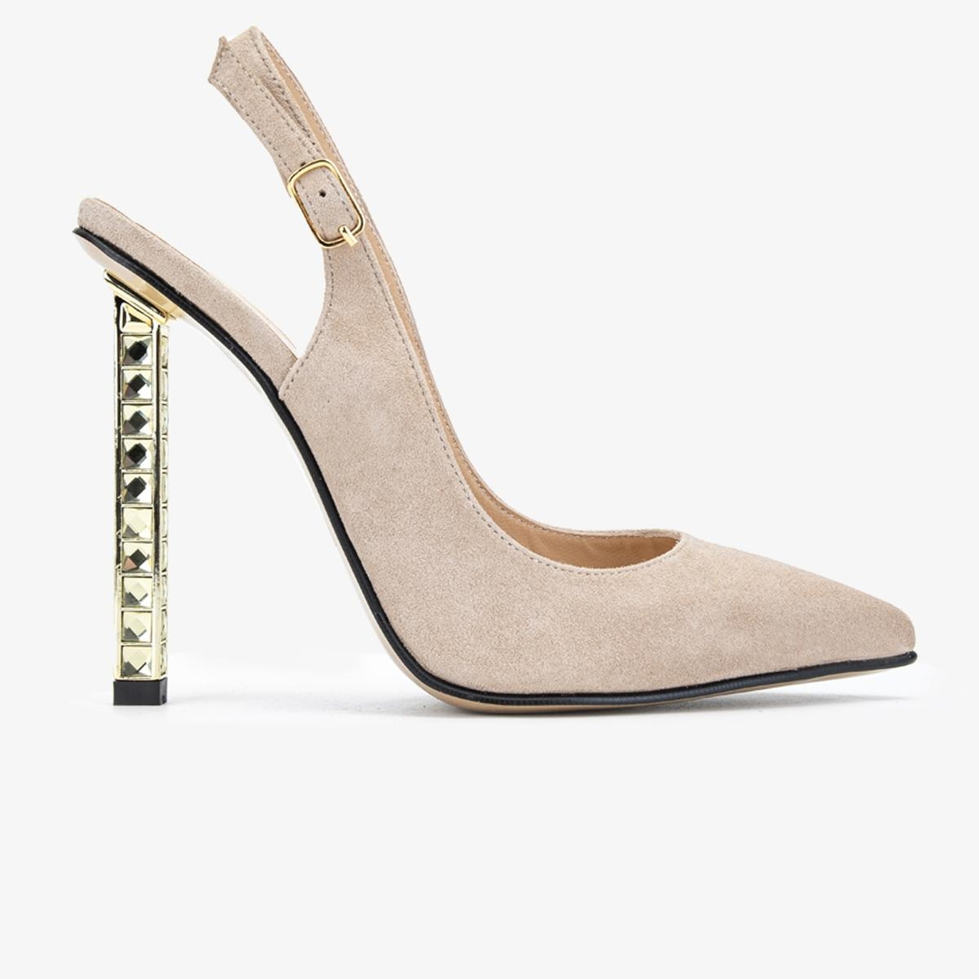 Valmenti Belina Kadın Taş Süet Hakiki Deri Topuklu Ayakkabı