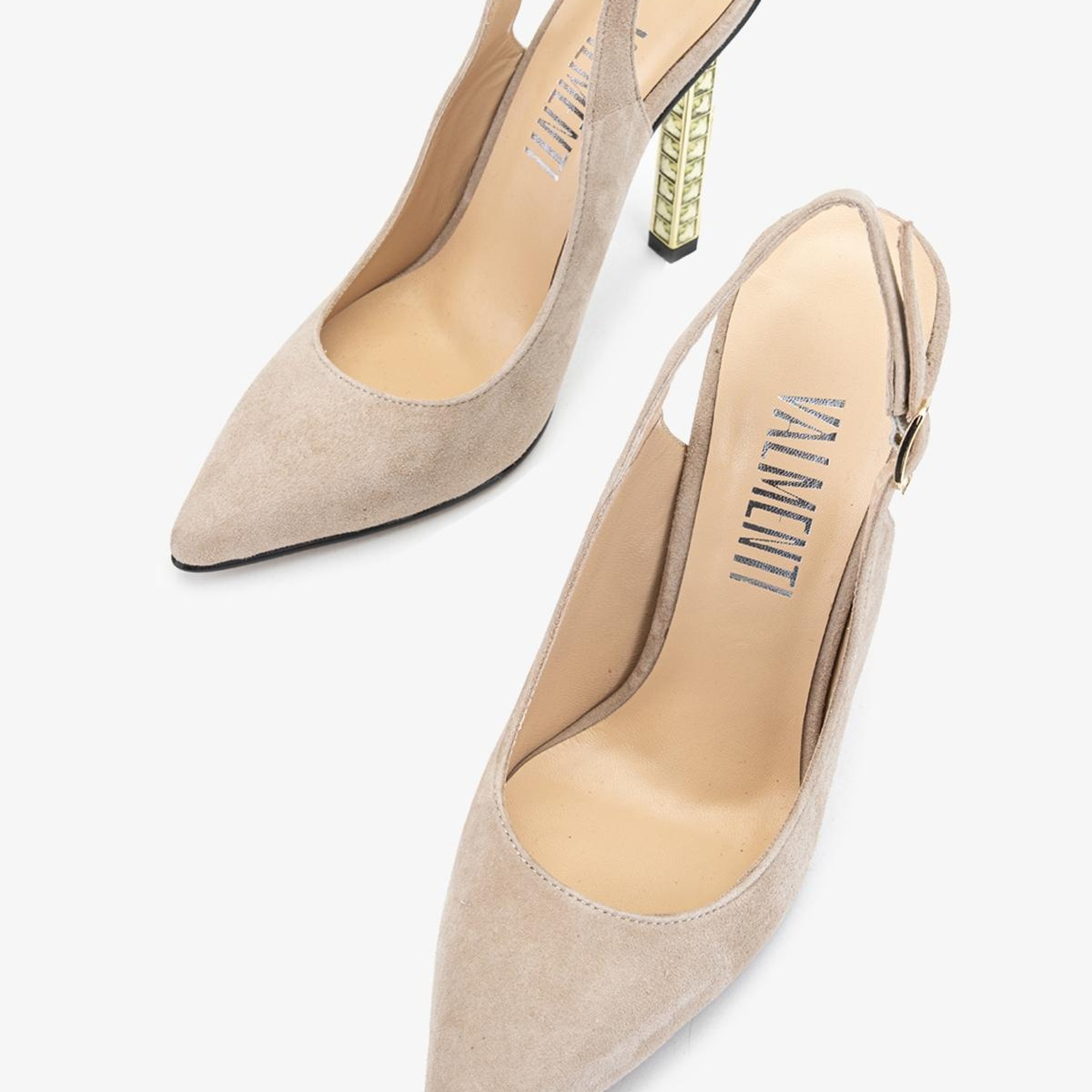 Valmenti Belina Kadın Taş Süet Hakiki Deri Topuklu Ayakkabı