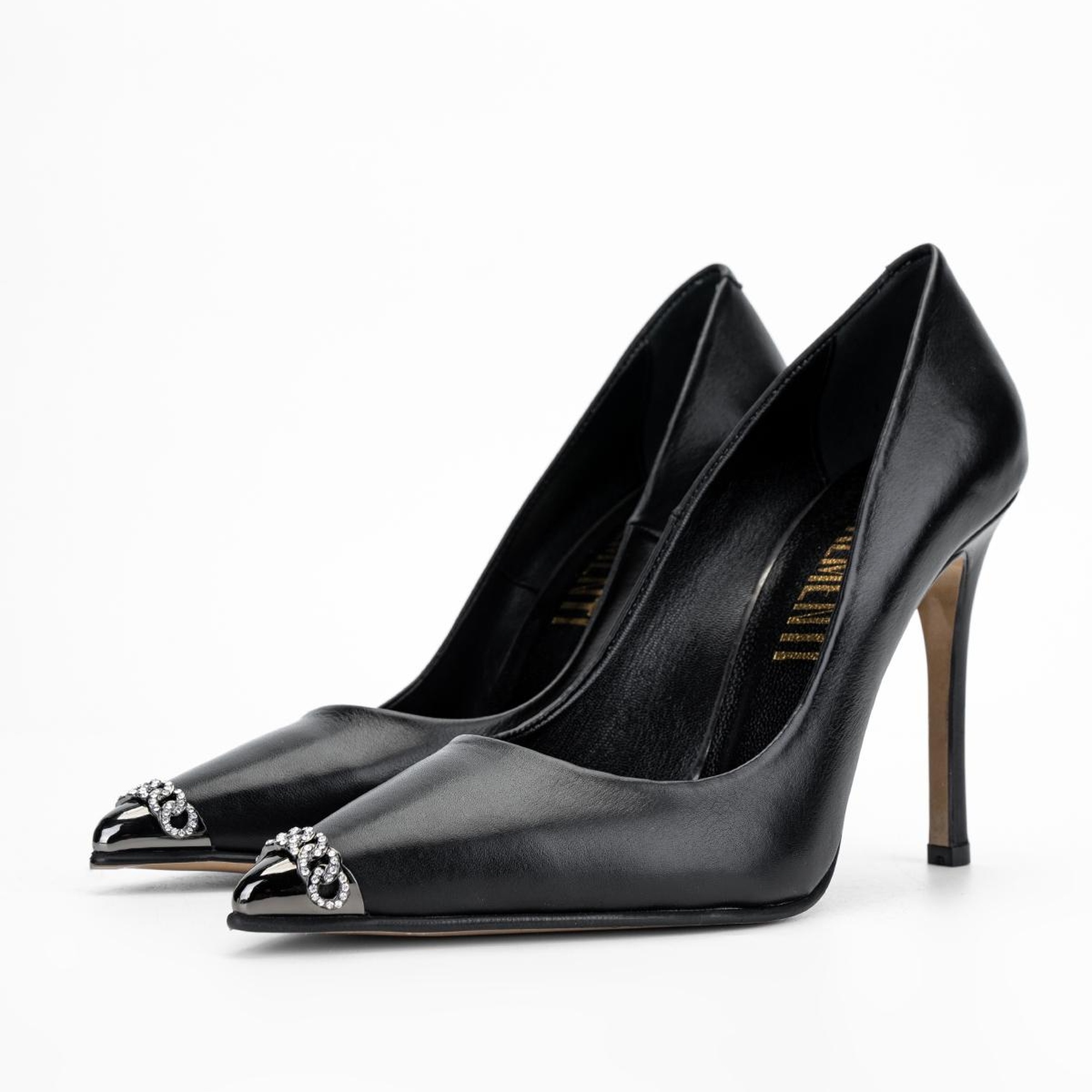 Valmenti Cielo Kadın Siyah Hakiki Deri Topuklu Ayakkabı