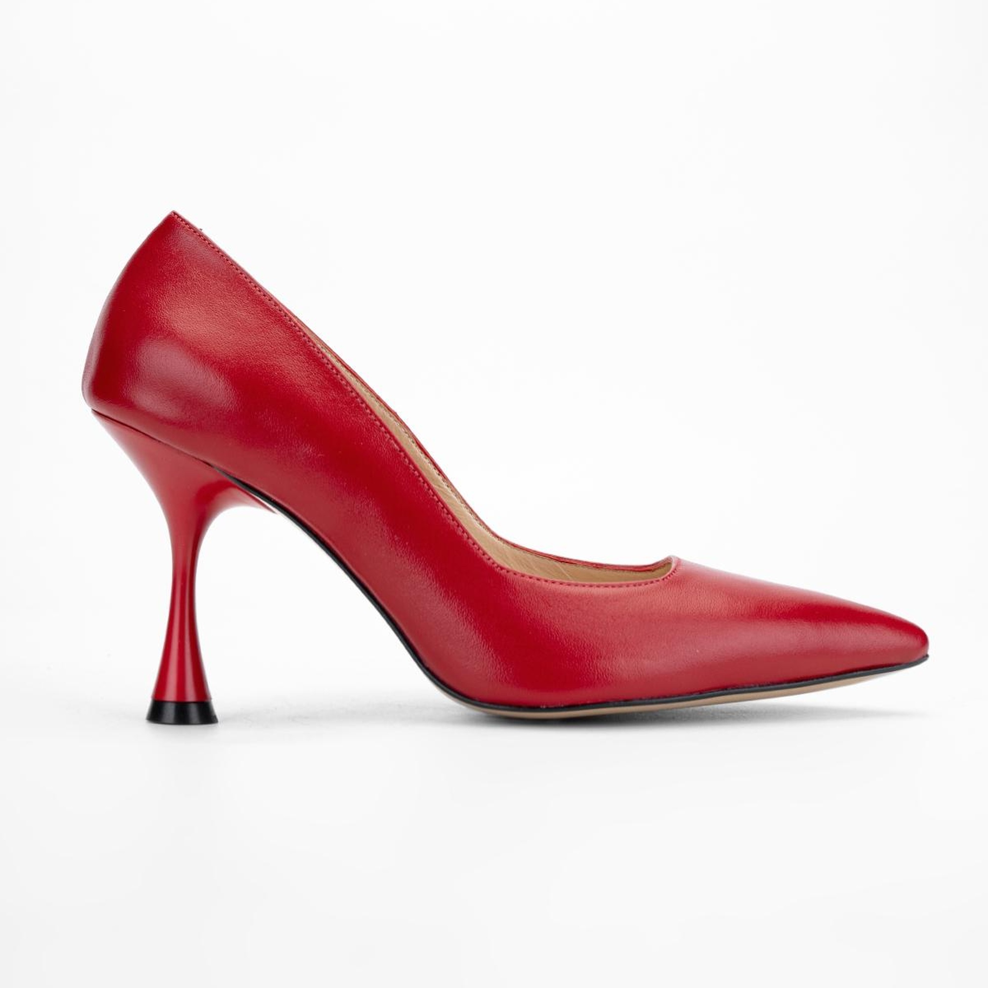 Valmenti Anya Kadın Kırmızı Hakiki Deri Topuklu Ayakkabı