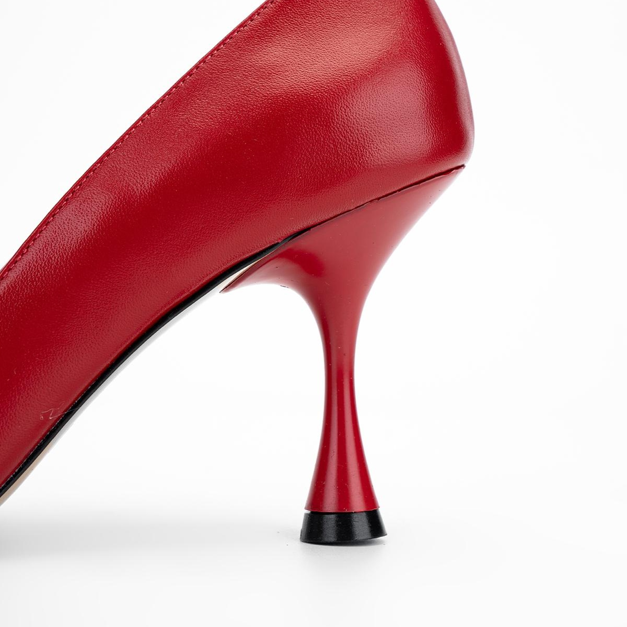 Valmenti Anya Kadın Kırmızı Hakiki Deri Topuklu Ayakkabı