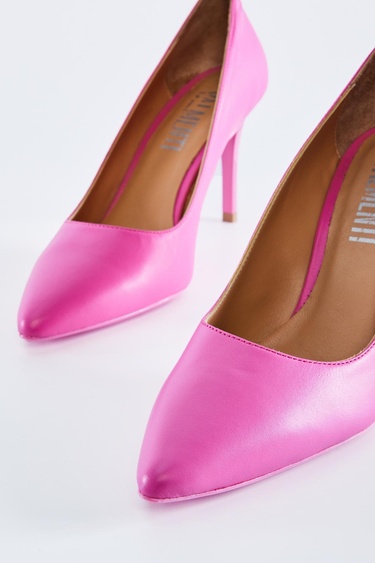  Valmenti Novella Kadın Pembe Hakiki Deri Topuklu Ayakkabı