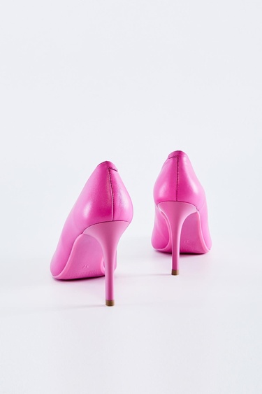  Valmenti Novella Kadın Pembe Hakiki Deri Topuklu Ayakkabı