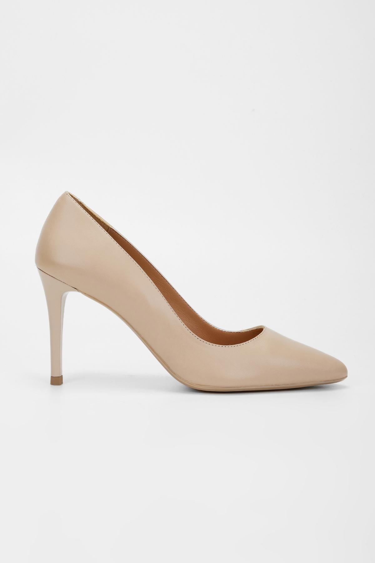  Valmenti Novella Kadın Nude Hakiki Deri Topuklu Ayakkabı