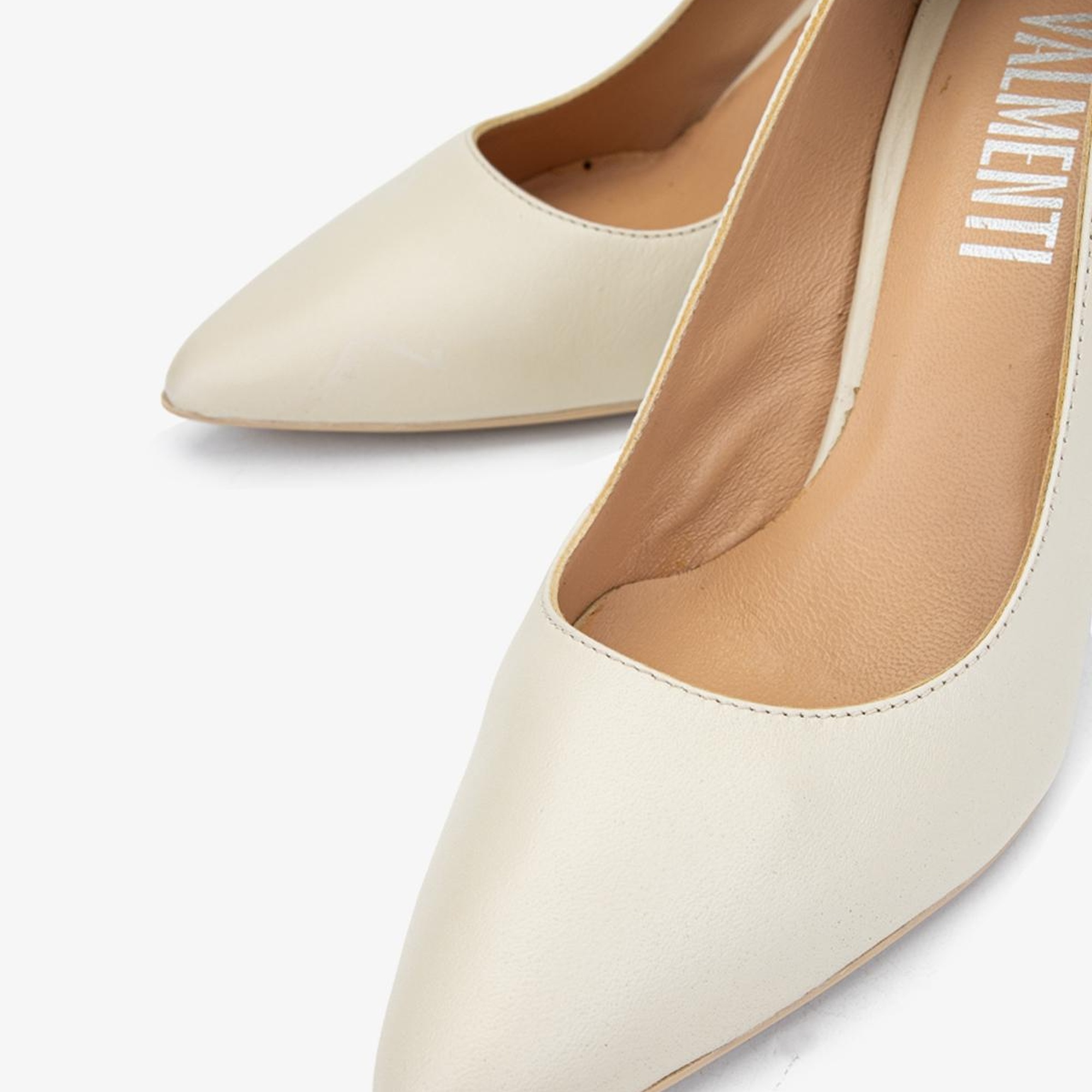 Valmenti Novella Kadın Beyaz Hakiki Deri Topuklu Ayakkabı