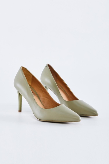  Valmenti Novella Kadın Avakado Hakiki Deri Topuklu Ayakkabı