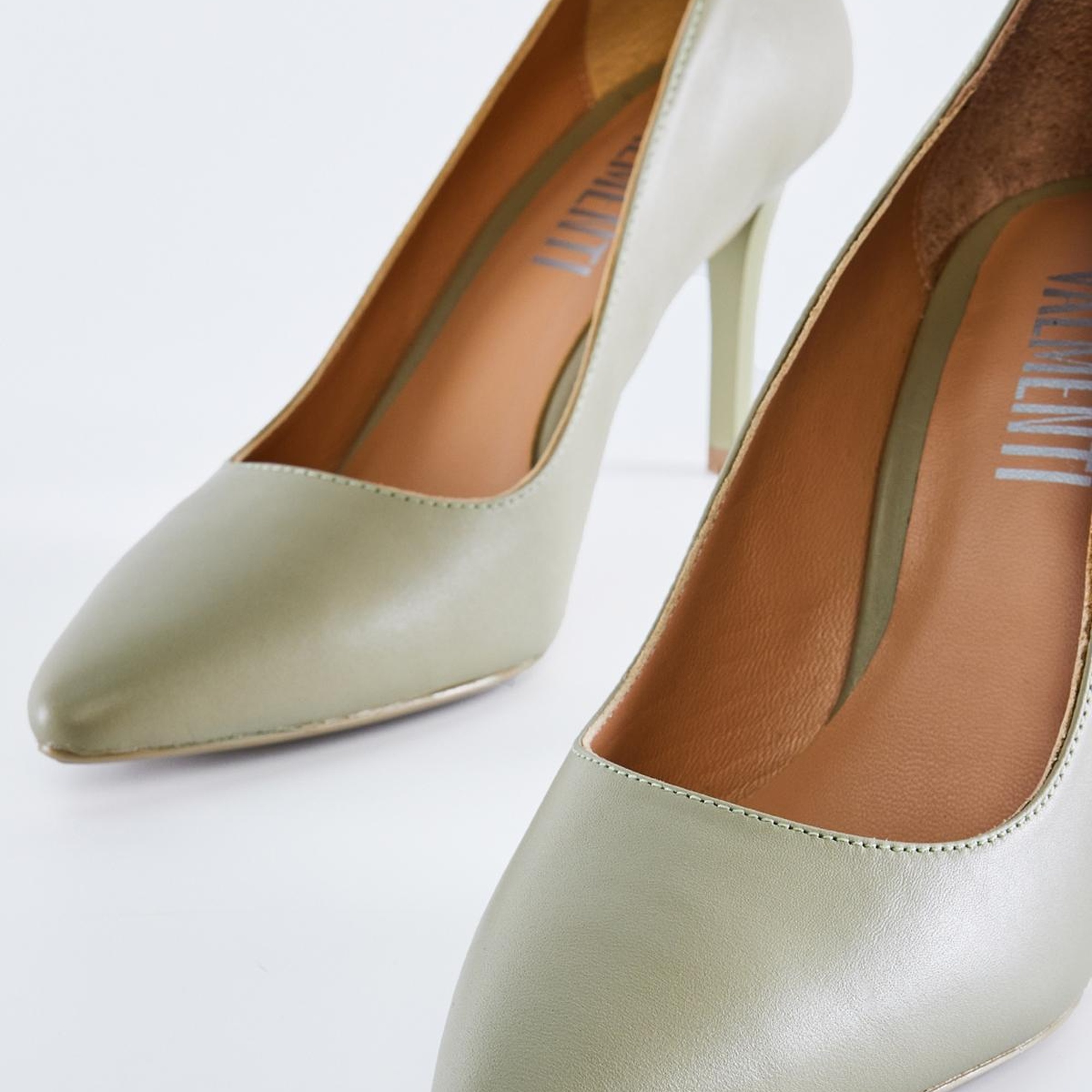 Valmenti Novella Kadın Avakado Hakiki Deri Topuklu Ayakkabı