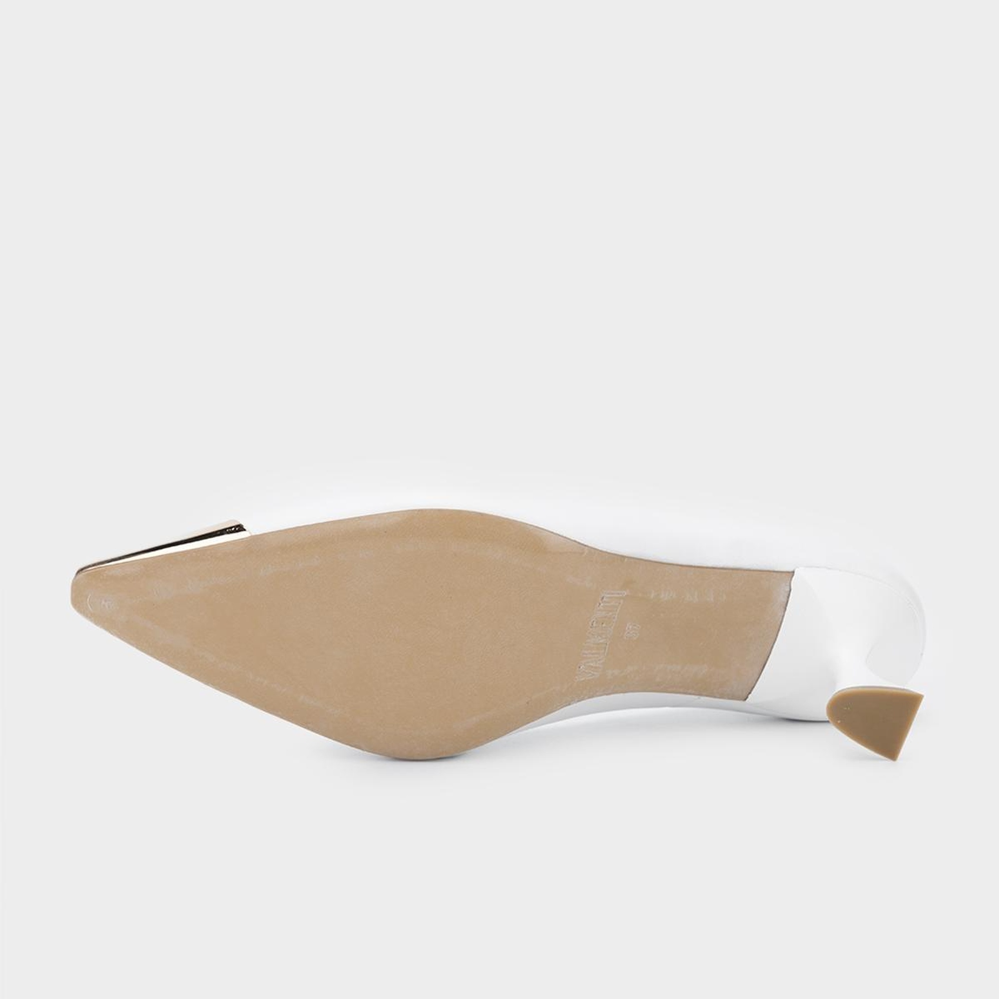 Valmenti Alice Kadın Beyaz Hakiki Deri Topuklu Ayakkabı