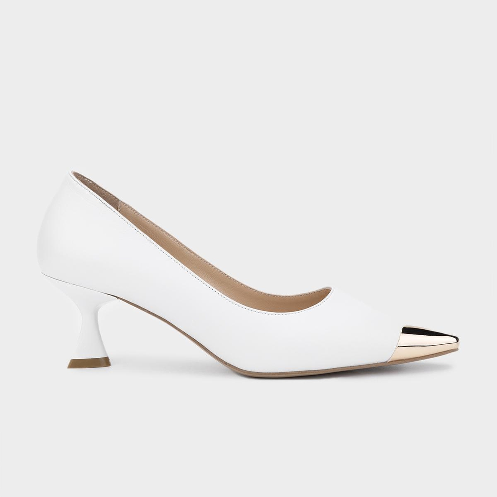 Valmenti Alice Kadın Beyaz Hakiki Deri Topuklu Ayakkabı