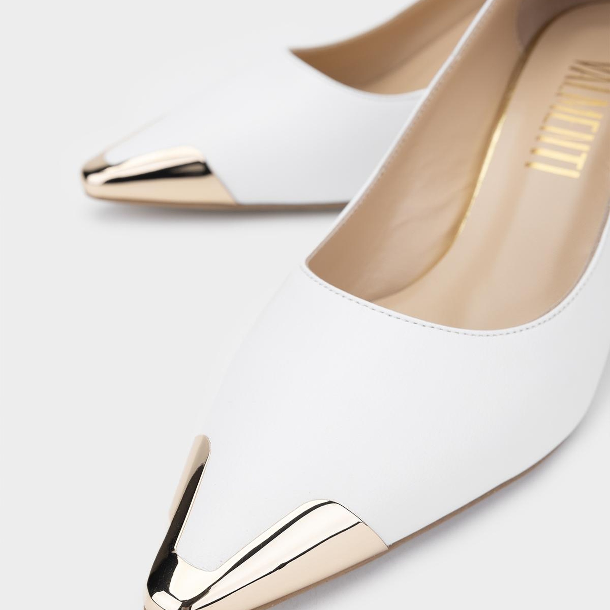 Valmenti Alice Kadın Beyaz Hakiki Deri Topuklu Ayakkabı