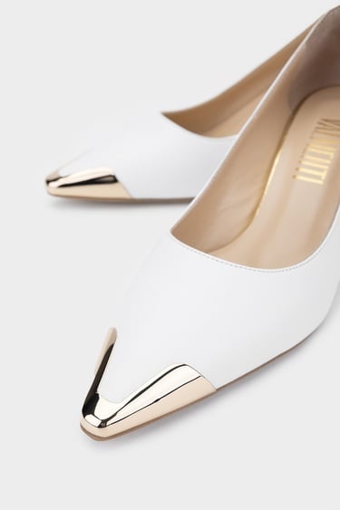  Valmenti Alice Kadın Beyaz Hakiki Deri Topuklu Ayakkabı