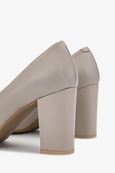  Valmenti Samanta Kadın Vizon Hakiki Deri Topuklu Ayakkabı