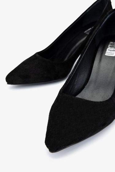  Valmenti Ers Kadın Siyah Süet Hakiki Deri Topuklu Ayakkabı