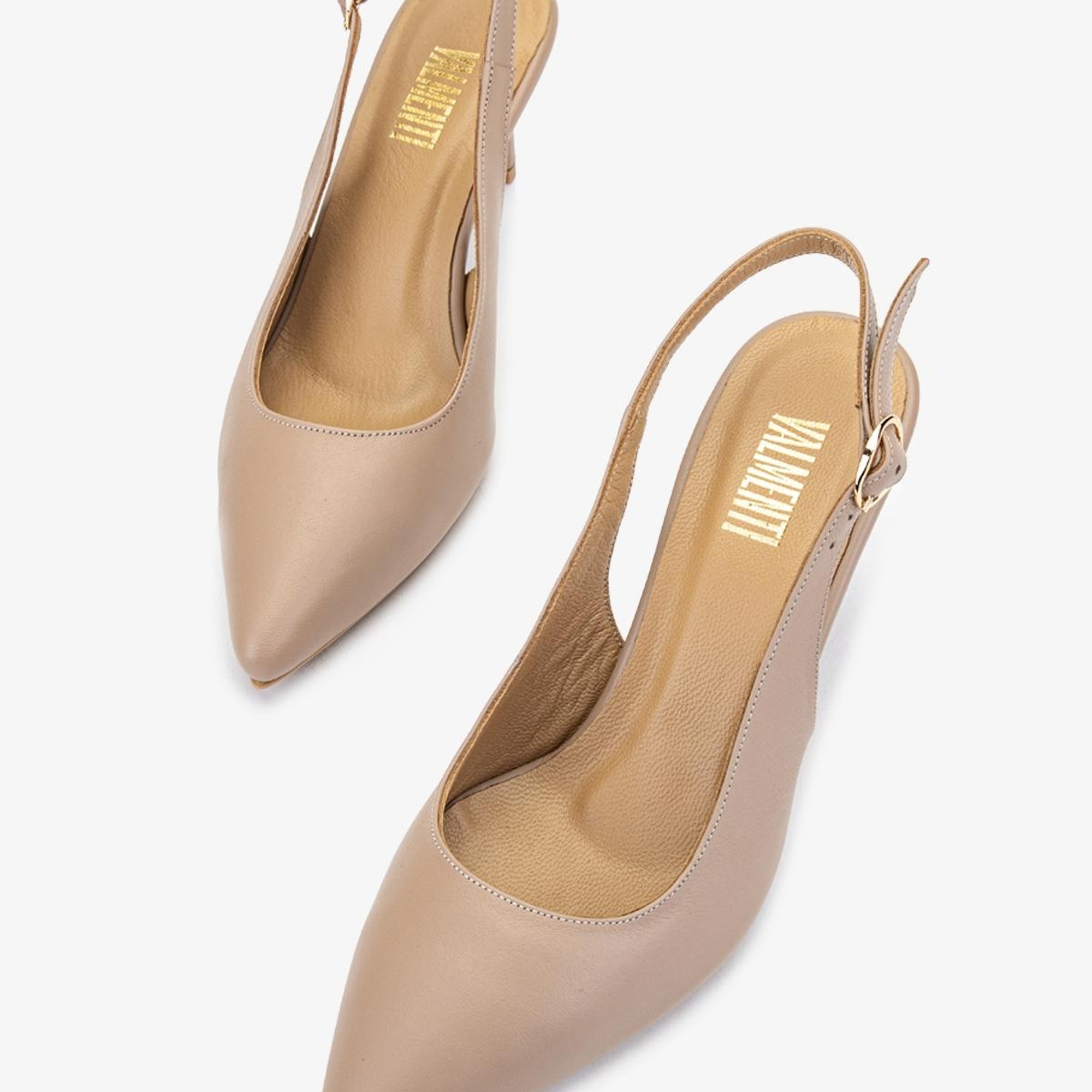 Valmenti Zinda Kadın Nude Hakiki Deri Topuklu Ayakkabı