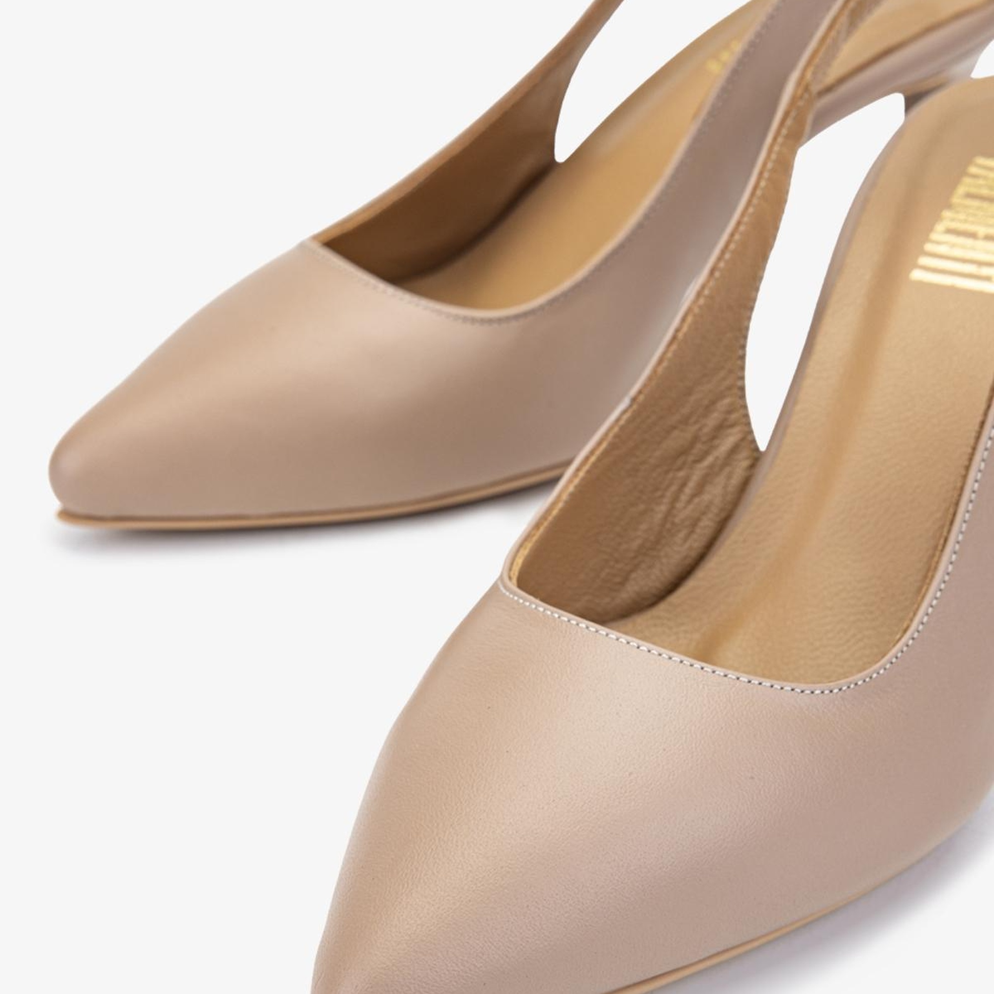 Valmenti Zinda Kadın Nude Hakiki Deri Topuklu Ayakkabı