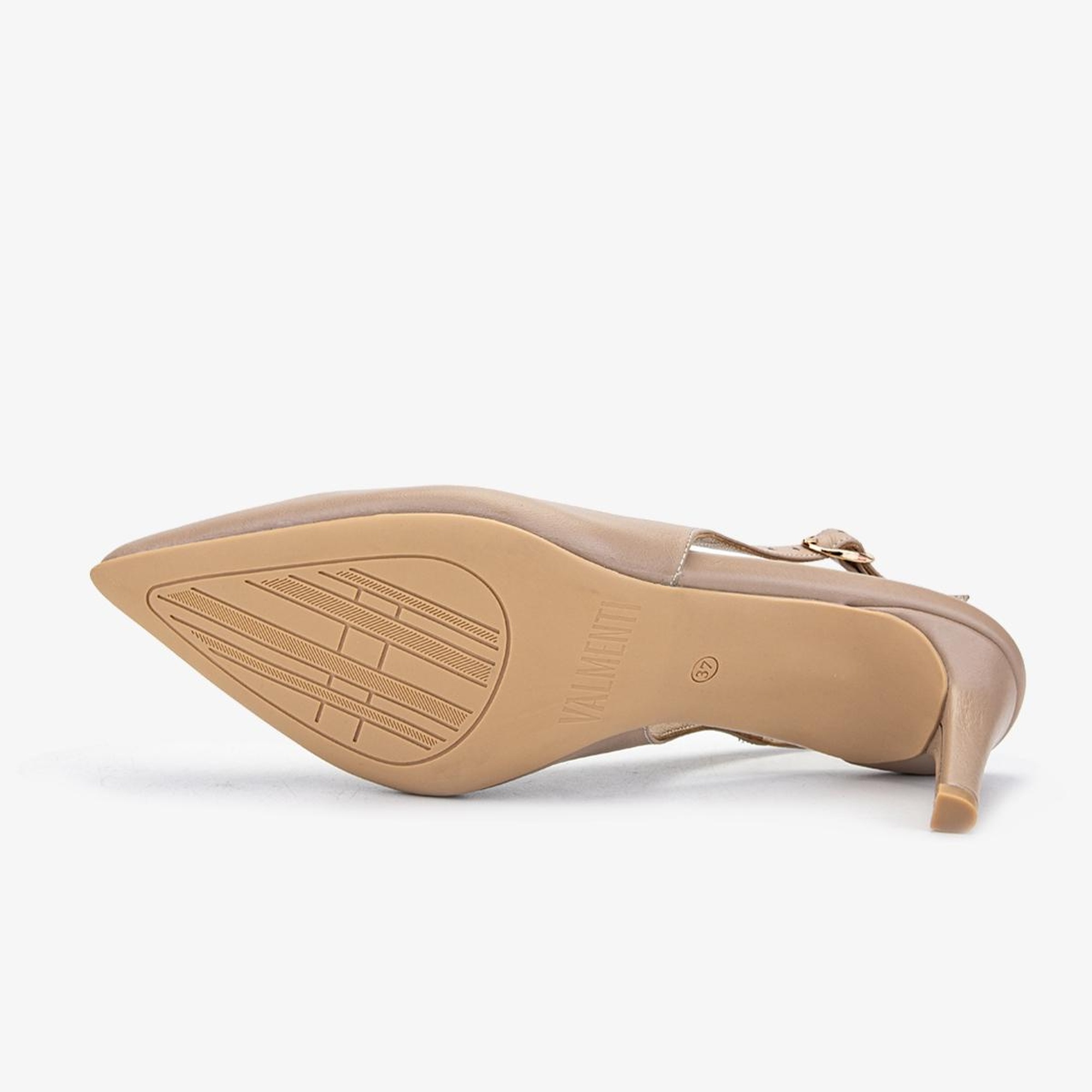 Valmenti Zinda Kadın Nude Hakiki Deri Topuklu Ayakkabı