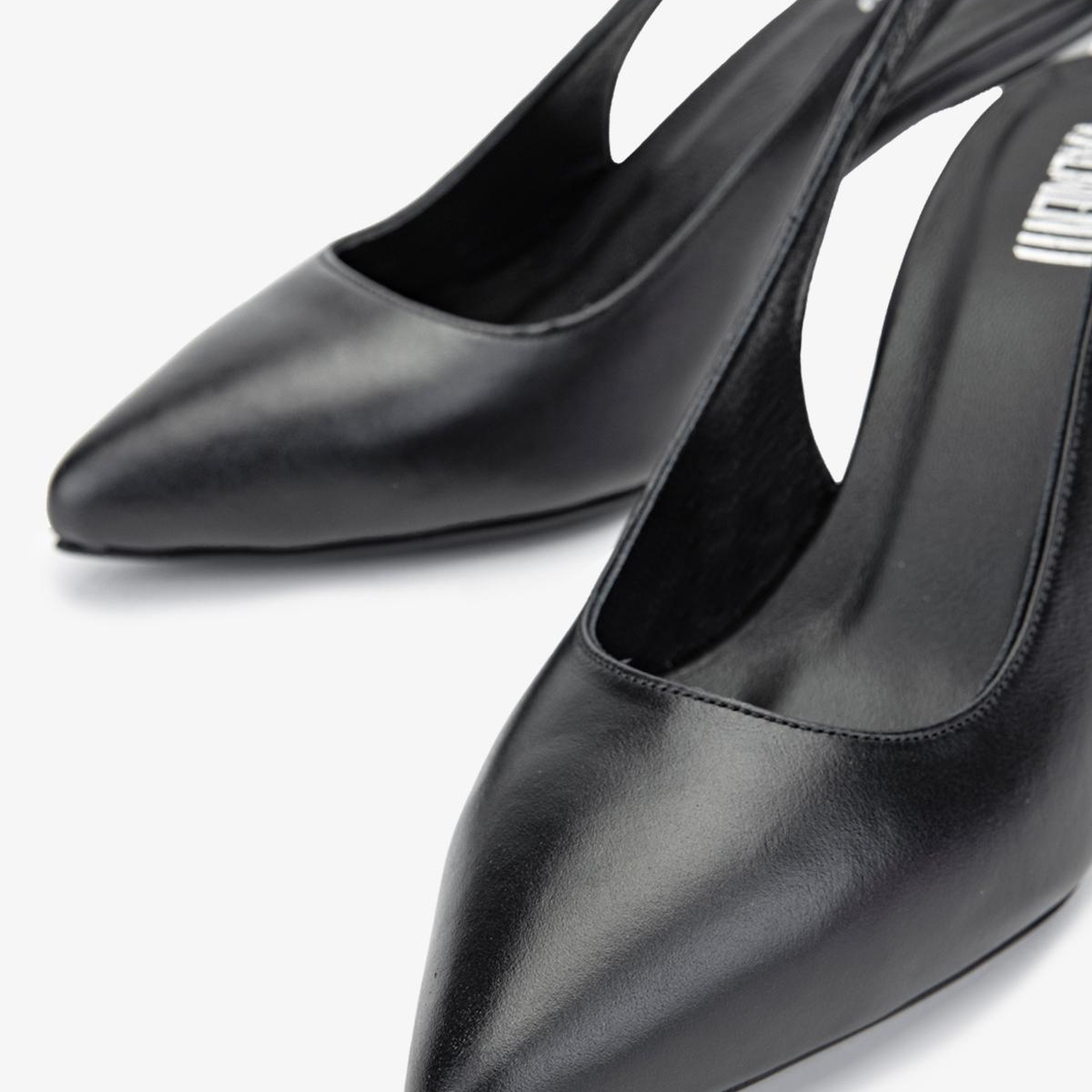 Valmenti Zinda Kadın Siyah Hakiki Deri Topuklu Ayakkabı