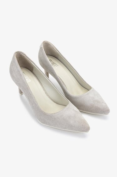  Valmenti Ers Kadın Sampanya süet Hakiki Deri Topuklu Ayakkabı