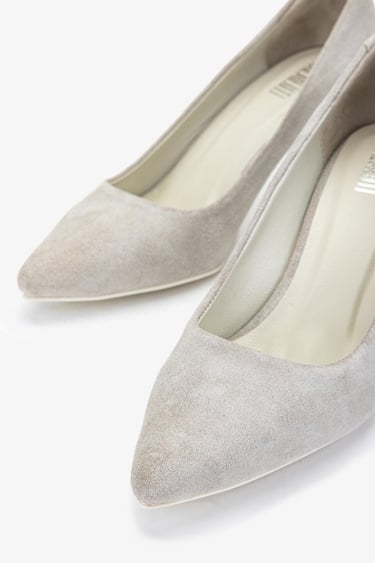  Valmenti Ers Kadın Sampanya süet Hakiki Deri Topuklu Ayakkabı