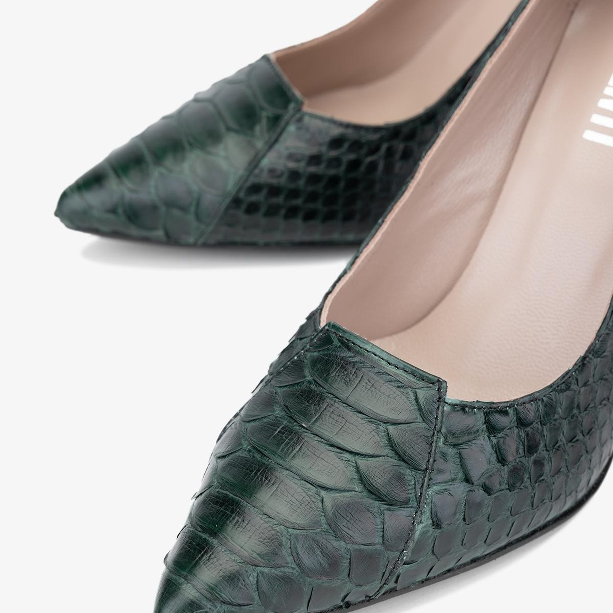 Valmenti Zeta Kadın Yeşil Hakiki Deri Topuklu Ayakkabı