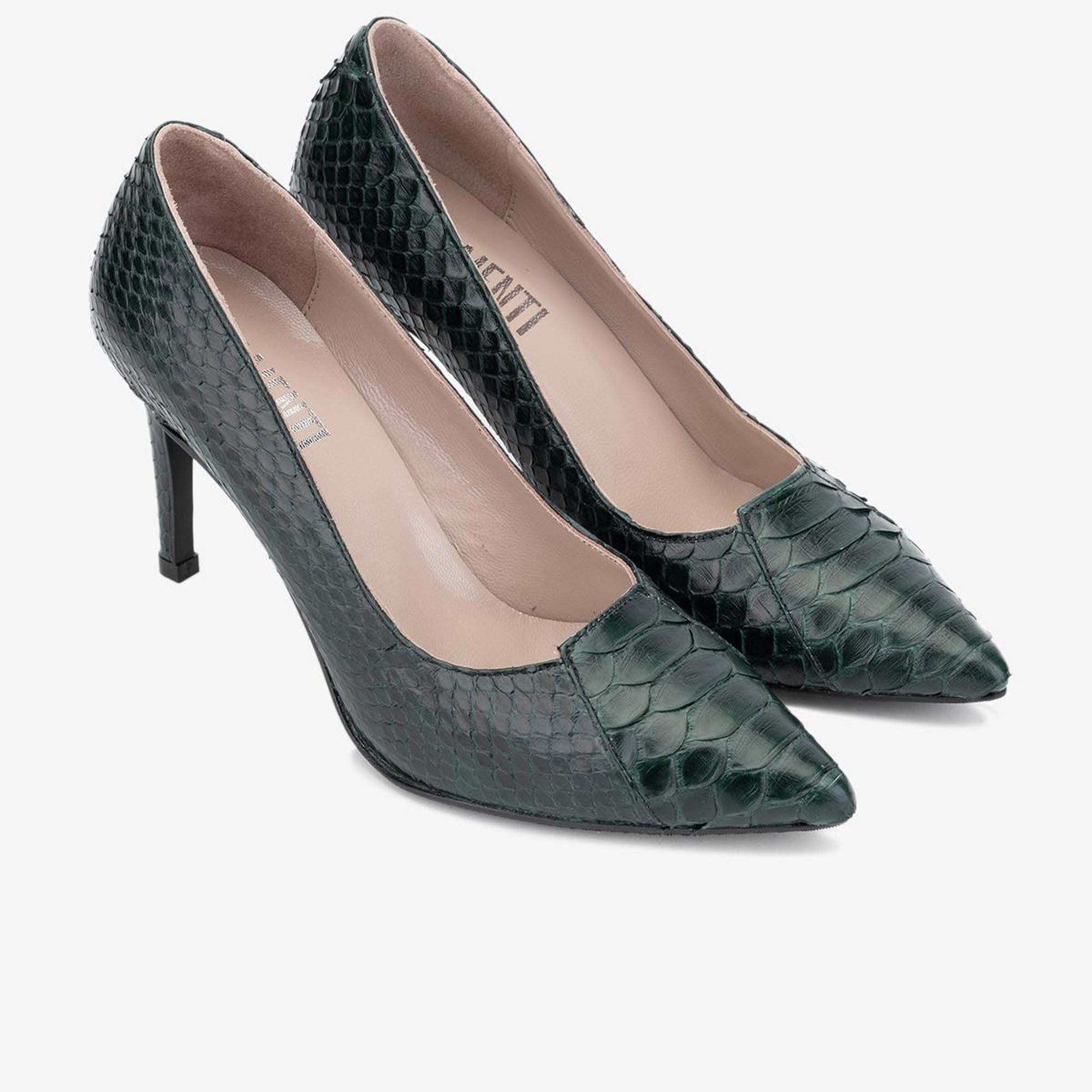 Valmenti Zeta Kadın Yeşil Hakiki Deri Topuklu Ayakkabı