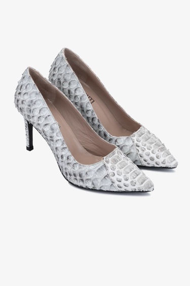  Valmenti Zeta Kadın Bej Hakiki Deri Topuklu Ayakkabı