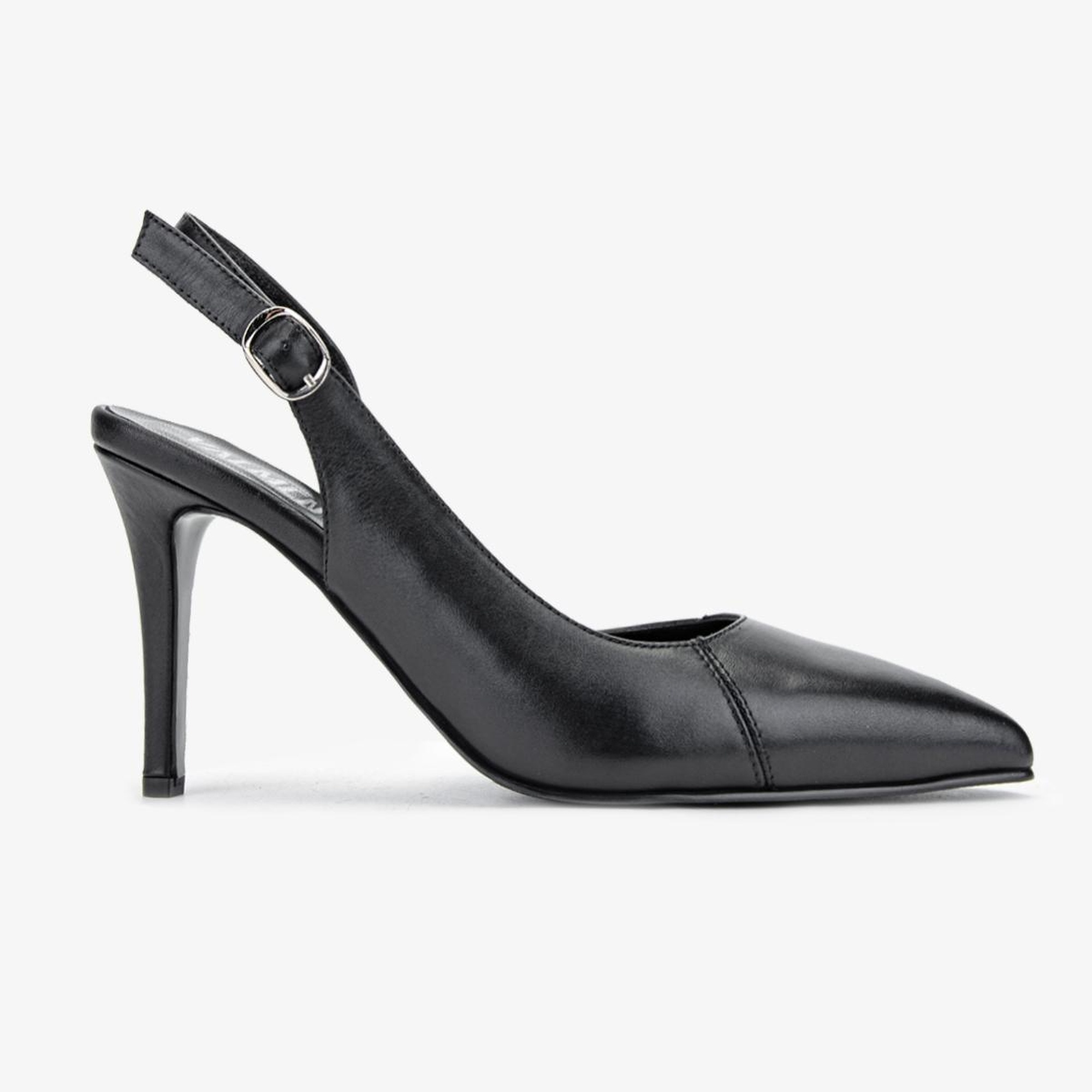 Valmenti Tpillo Kadın Siyah Hakiki Deri Topuklu Ayakkabı