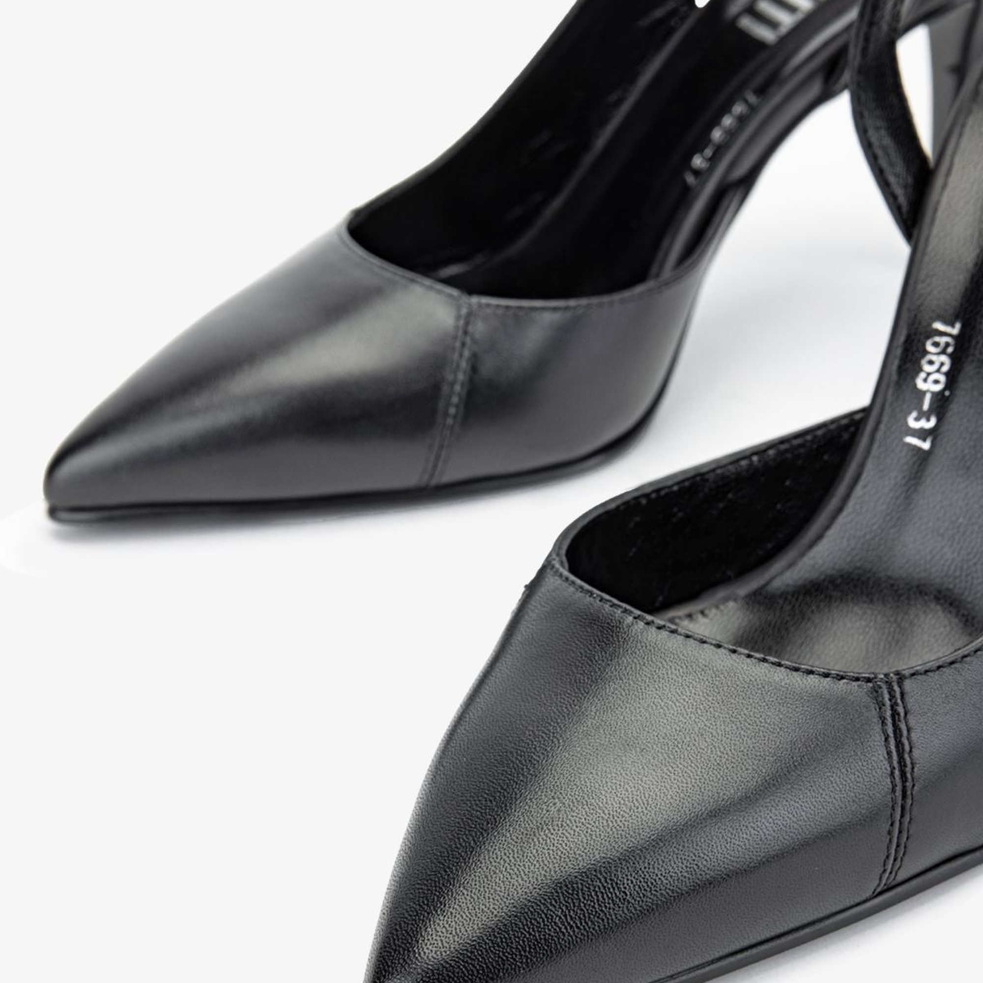 Valmenti Tpillo Kadın Siyah Hakiki Deri Topuklu Ayakkabı