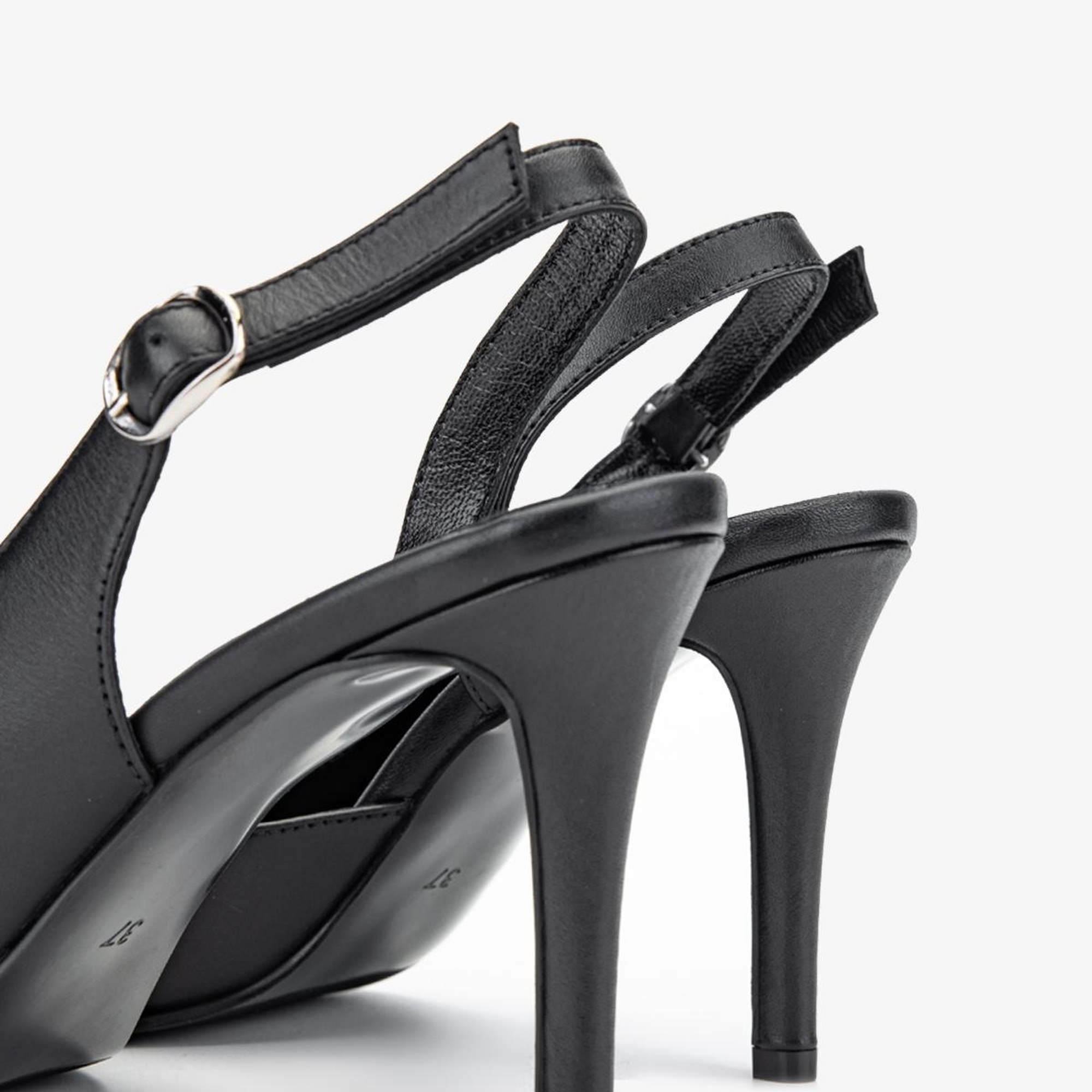 Valmenti Tpillo Kadın Siyah Hakiki Deri Topuklu Ayakkabı