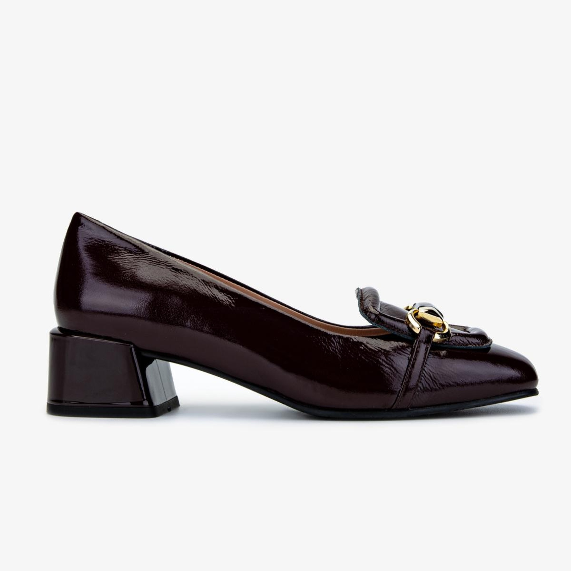 Valmenti Kadın Bordo Rugan Topuklu Ayakkabı