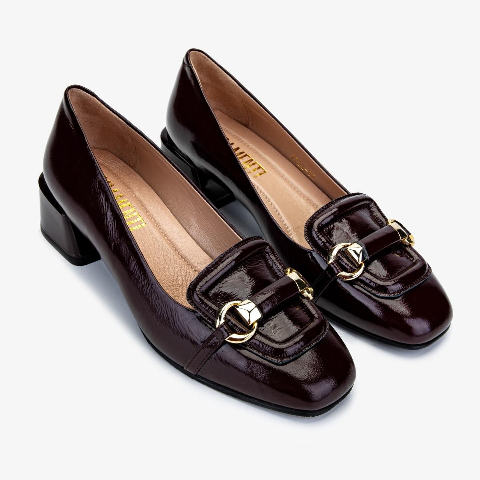 Valmenti Kadın Bordo Rugan Topuklu Ayakkabı