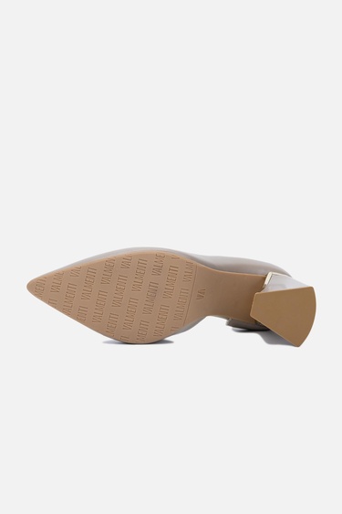  Valmenti Avıor Kadın Vizon Hakiki Deri Topuklu Ayakkabı