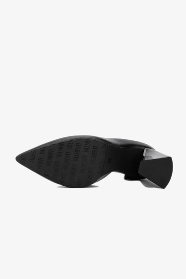  Valmenti Avıor Kadın Siyah Hakiki Deri Topuklu Ayakkabı