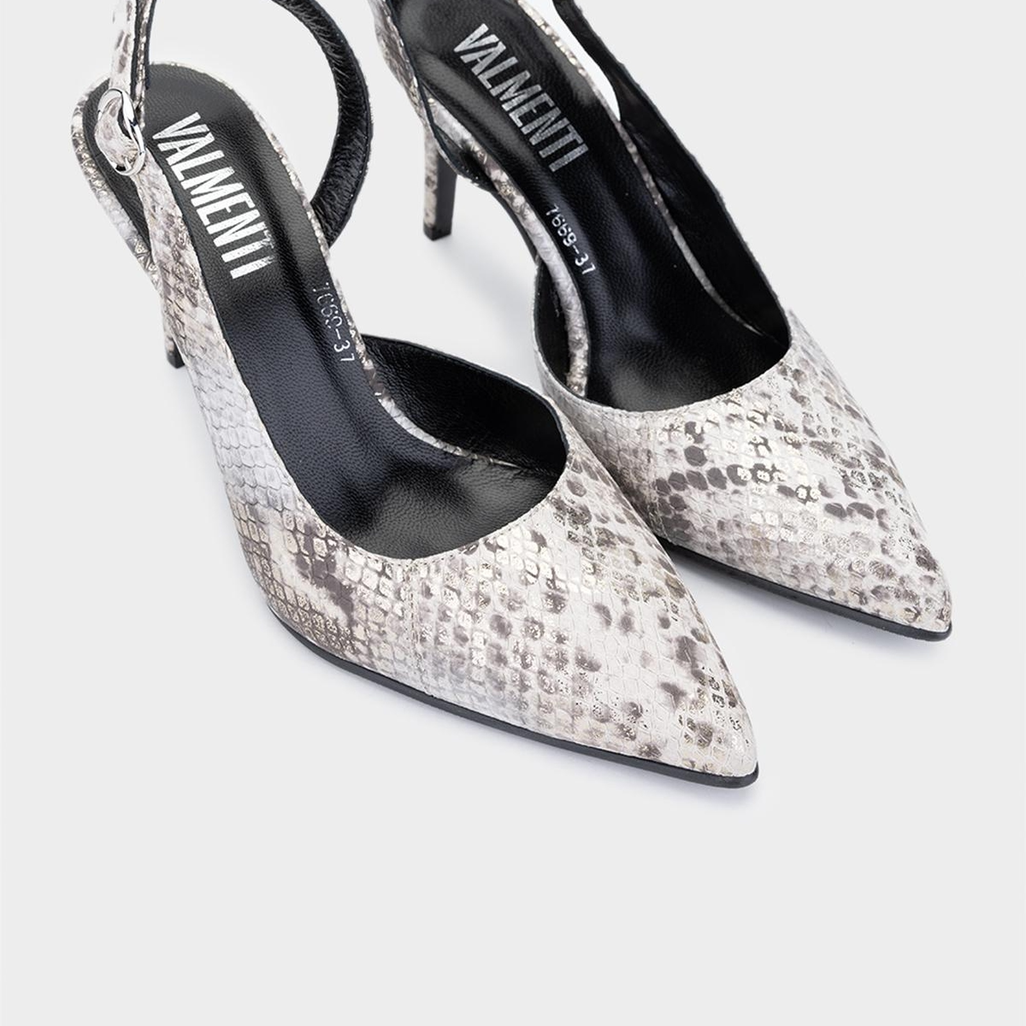 Valmenti Tpillo Kadın Bej Hakiki Deri Topuklu Ayakkabı