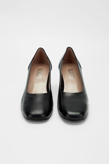  Valmenti Kadın Siyah anl Hakiki Deri Topuklu Ayakkabı