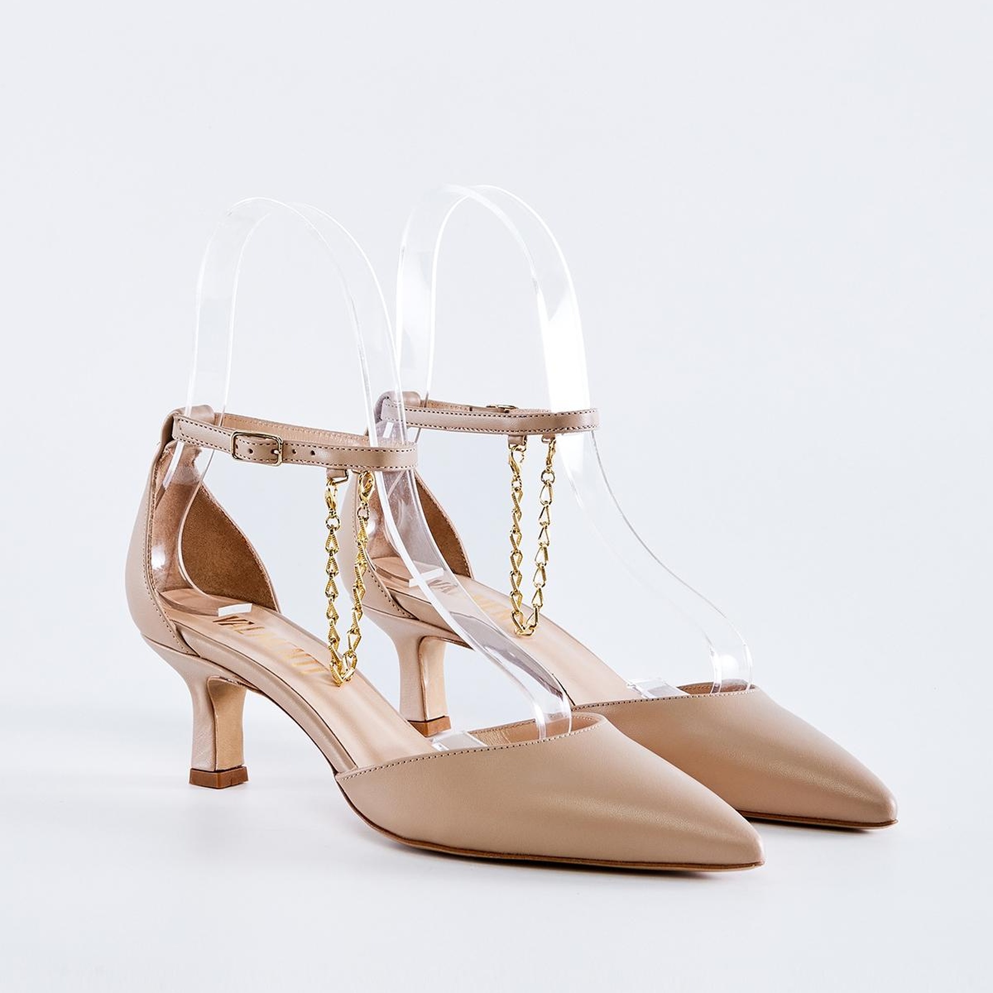 Valmenti Bianca Kadın Nude Hakiki Deri Topuklu Ayakkabı
