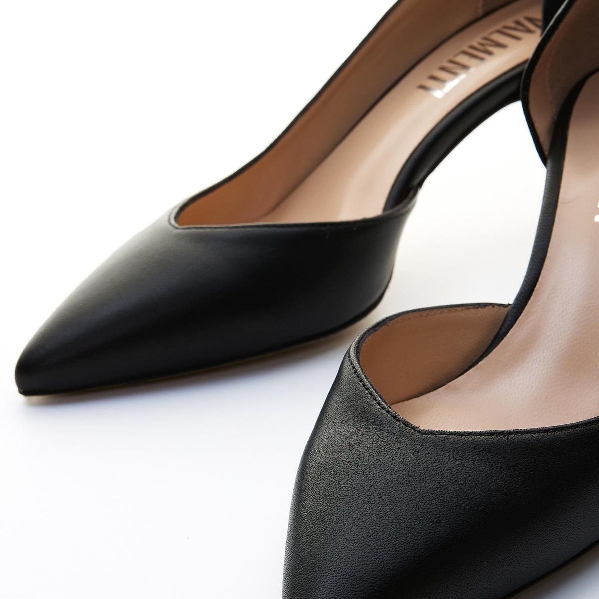 Valmenti Ricci Kadın Siyah Hakiki Deri Topuklu Ayakkabı