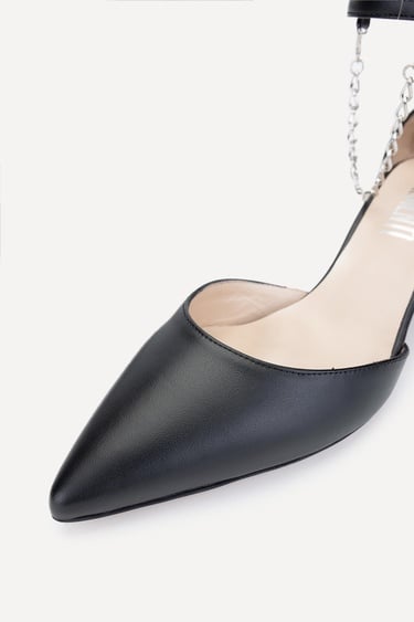  Valmenti Bianca Kadın Siyah Hakiki Deri Topuklu Ayakkabı