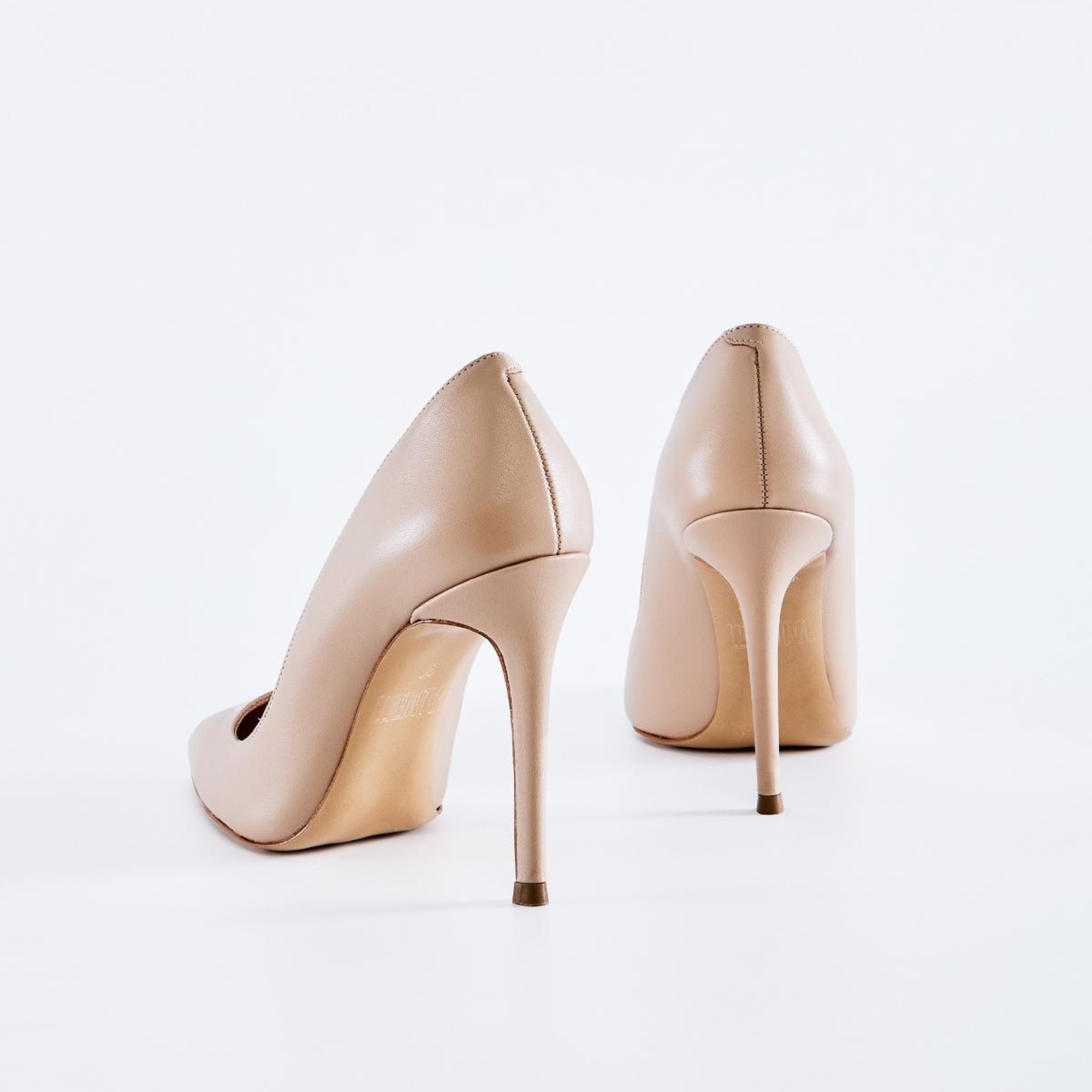 Valmenti Caroline Kadın Nude Hakiki Deri Topuklu Ayakkabı