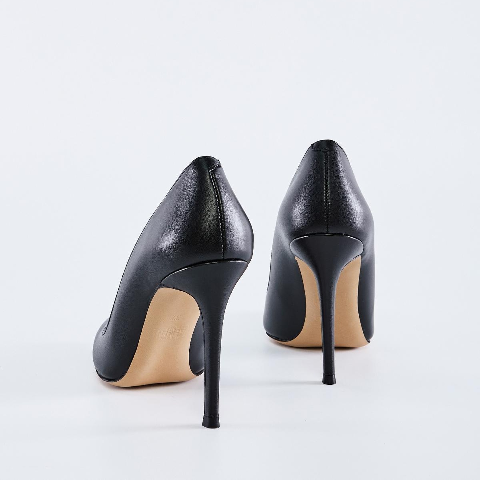 Valmenti Caroline Kadın Siyah Hakiki Deri Topuklu Ayakkabı