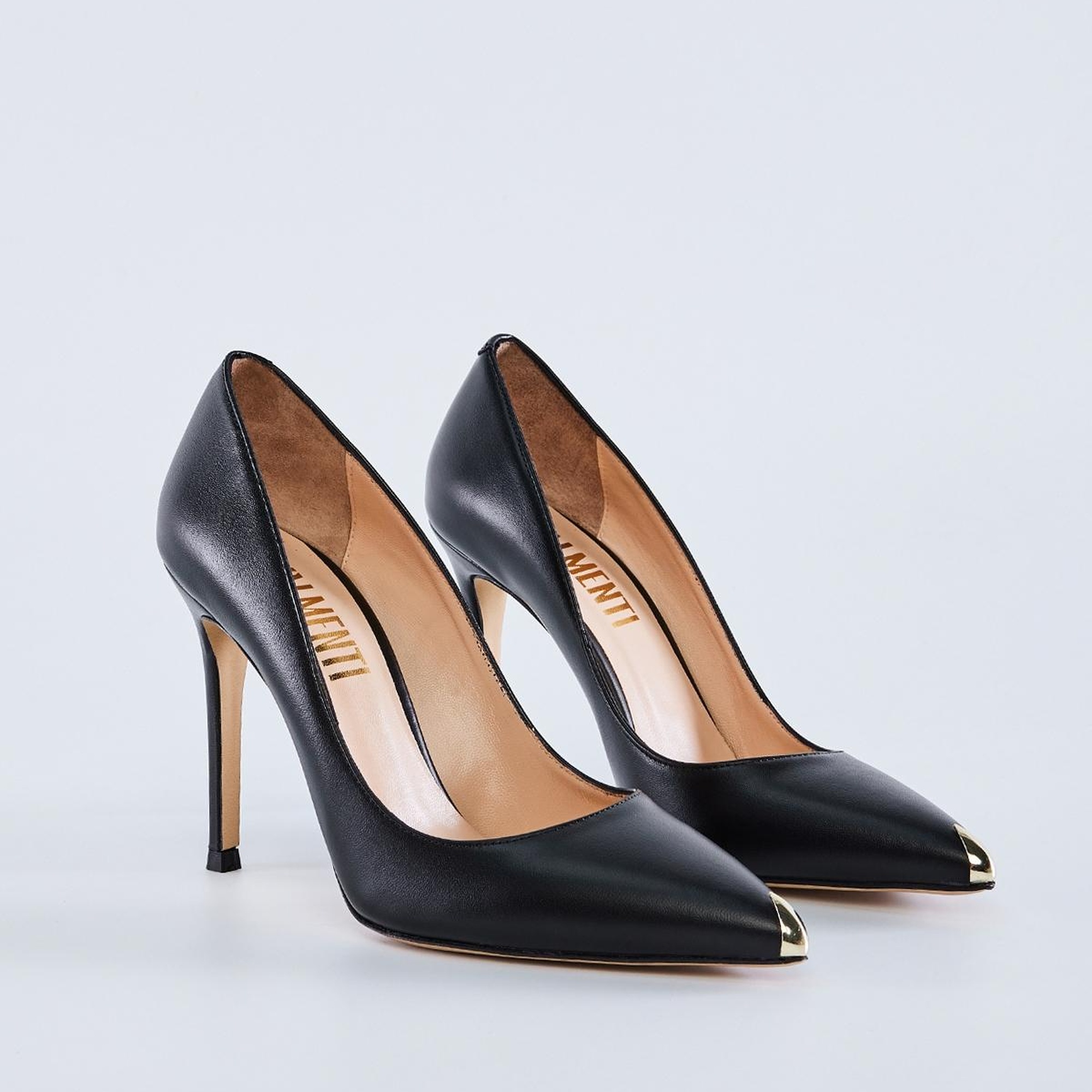 Valmenti Caroline Kadın Siyah Hakiki Deri Topuklu Ayakkabı