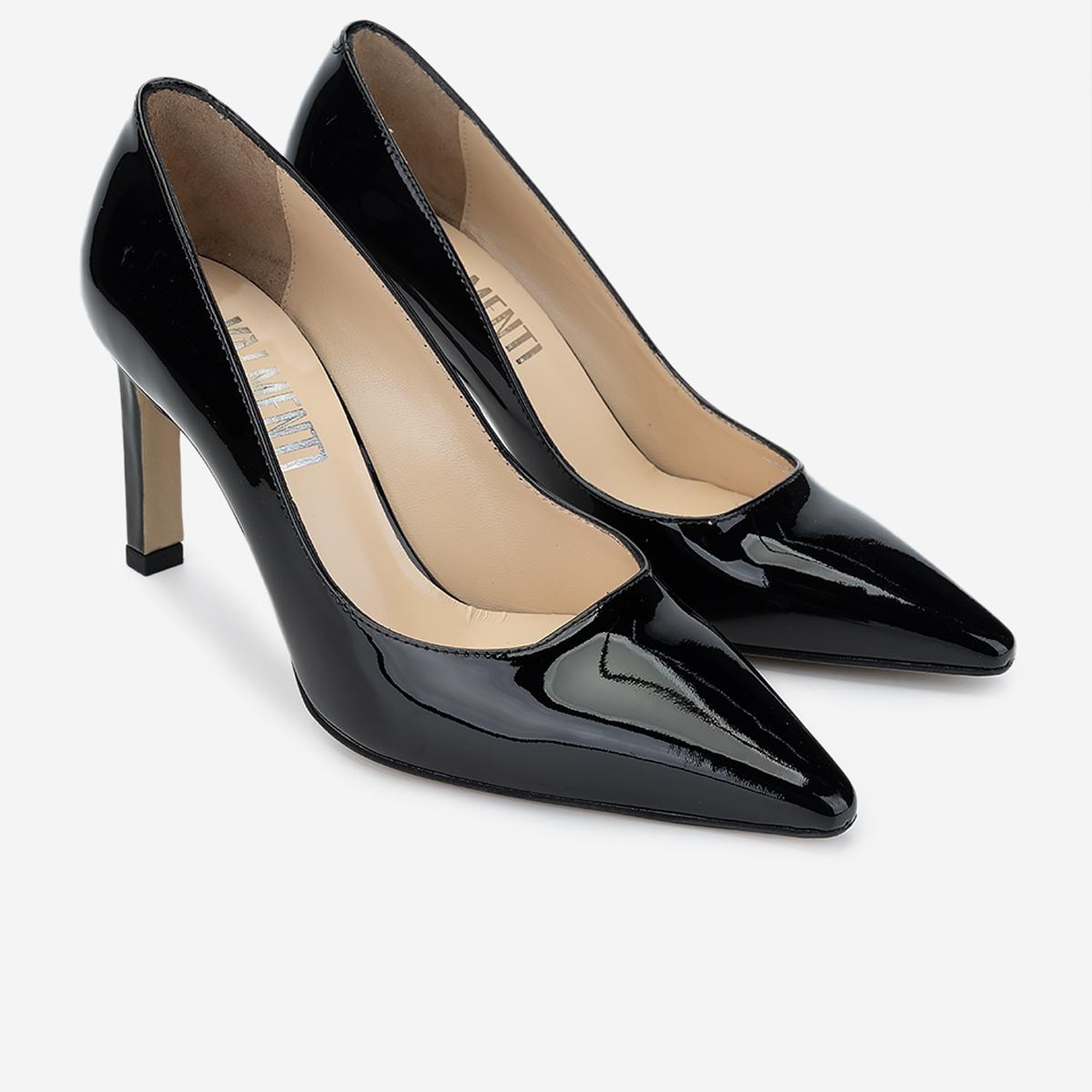 Valmenti Nuc Kadın Siyah Rugan Hakiki Deri Topuklu Ayakkabı